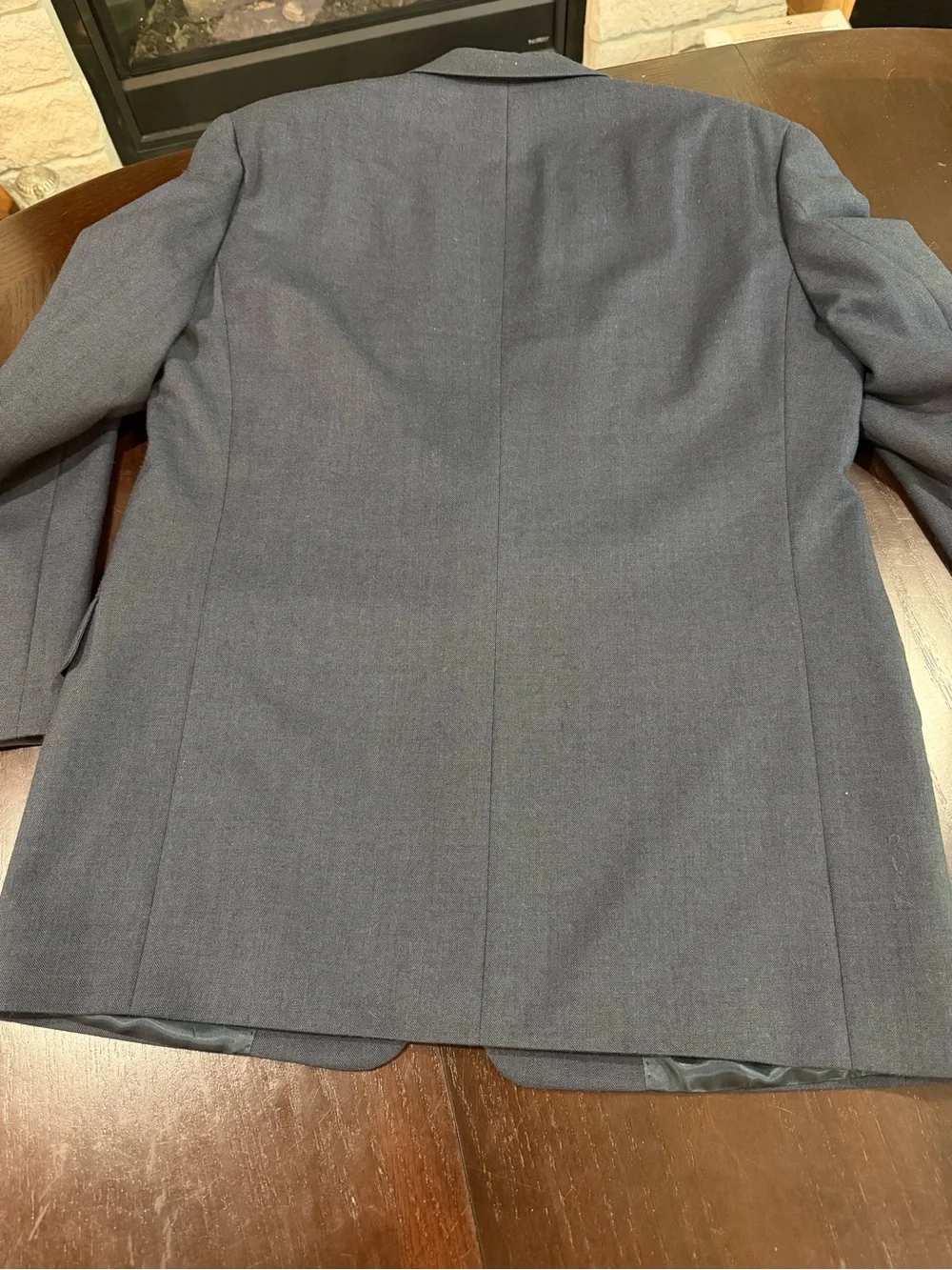Alan Flusser Saks Fifth Avenue Suit Men 100% Wool Made in Canada Blue
